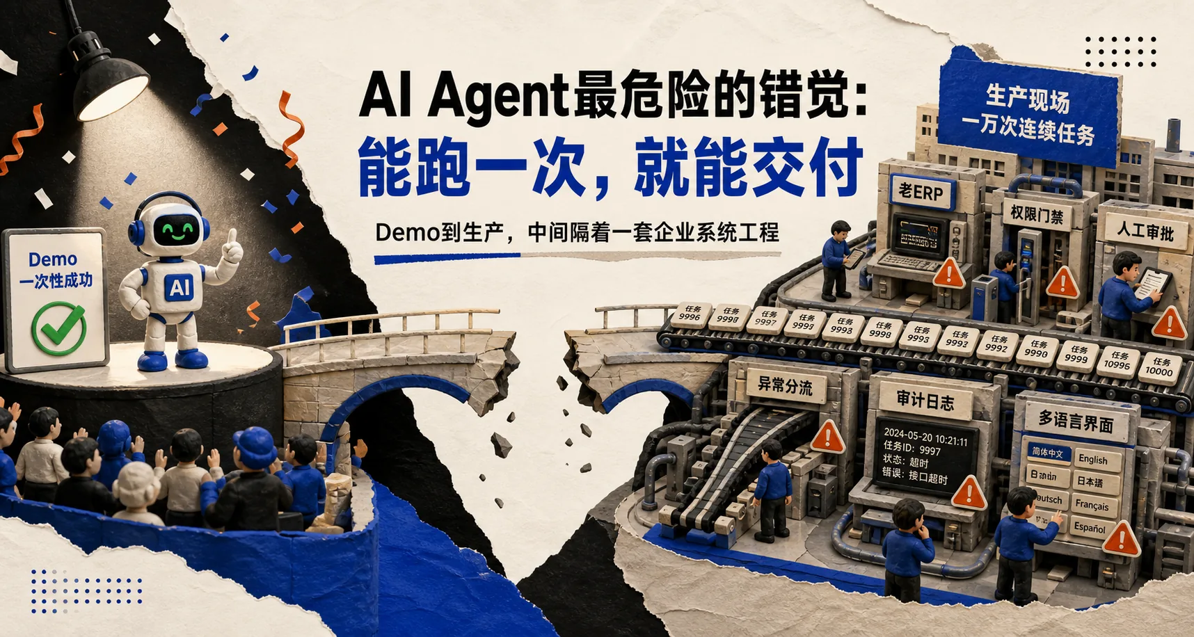 AI Agent最危险的错觉：能跑一次，就能交付