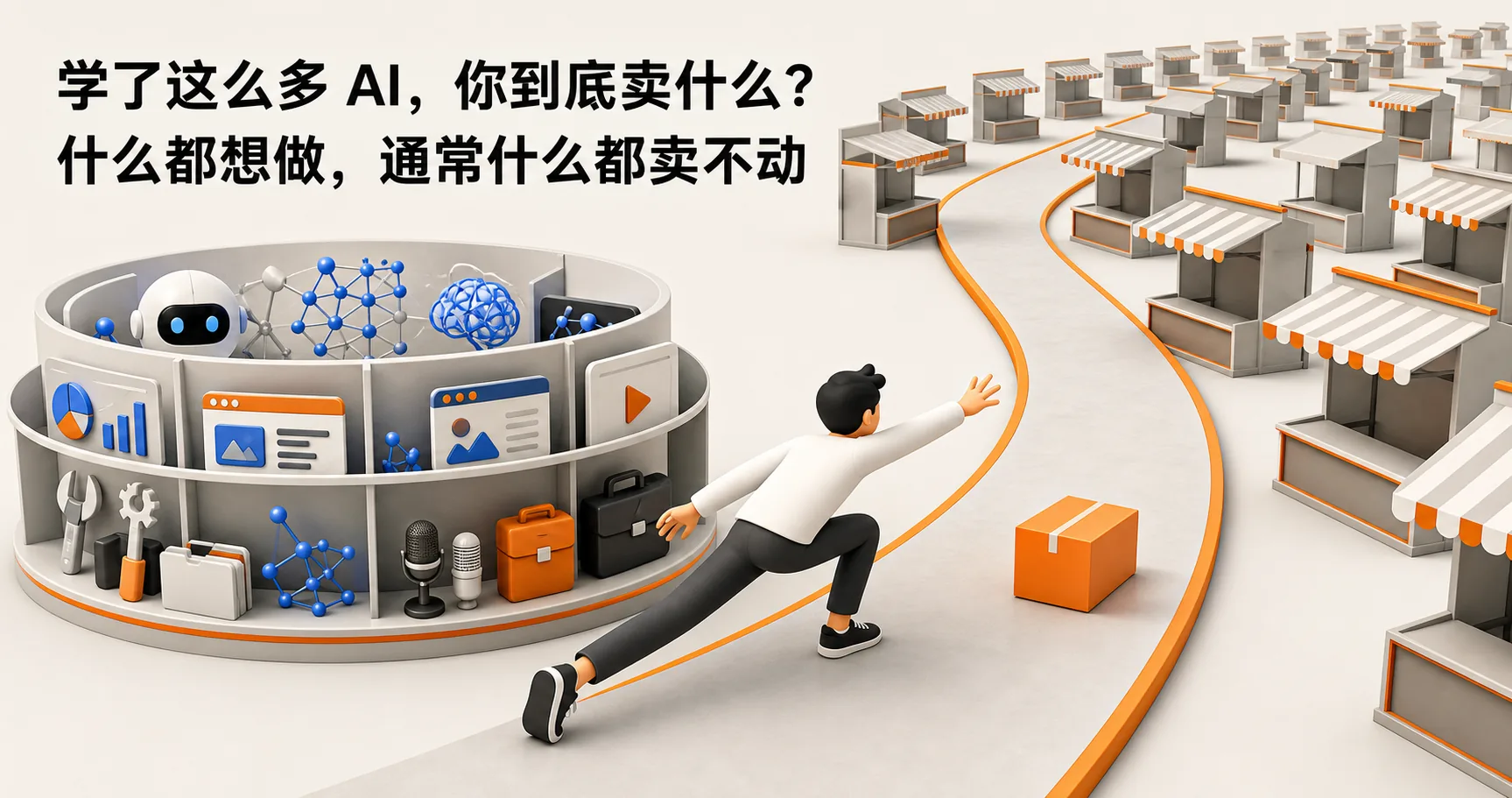 拥有许多 AI 工具，却面对大量空摊位的创作者
