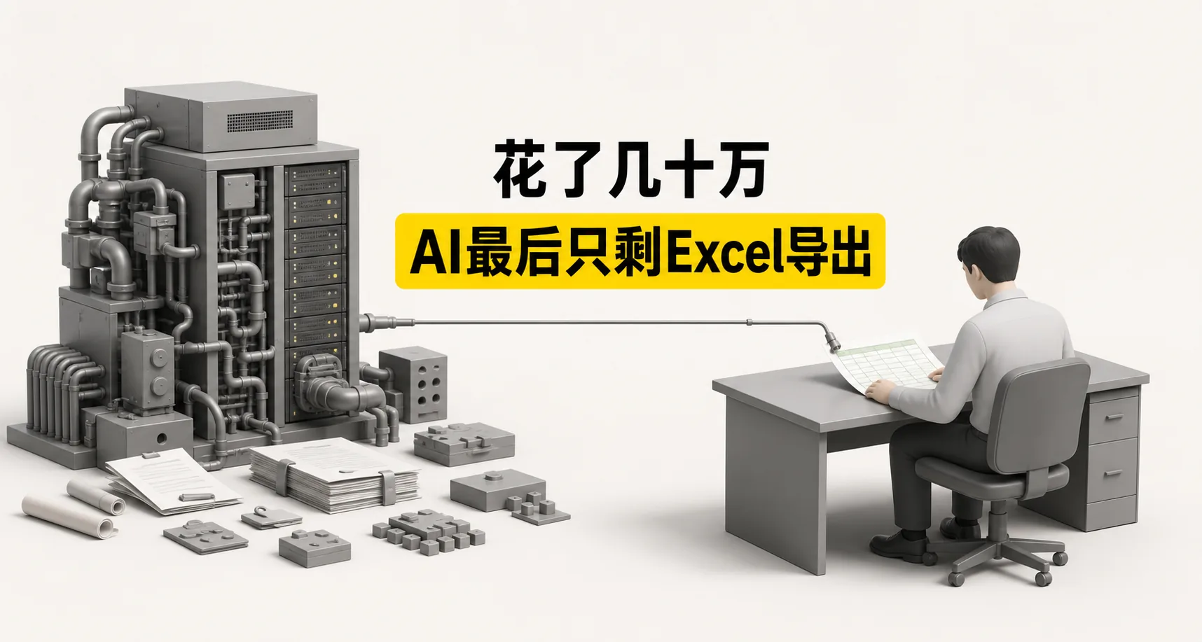 花了几十万，AI最后只剩一个Excel导出