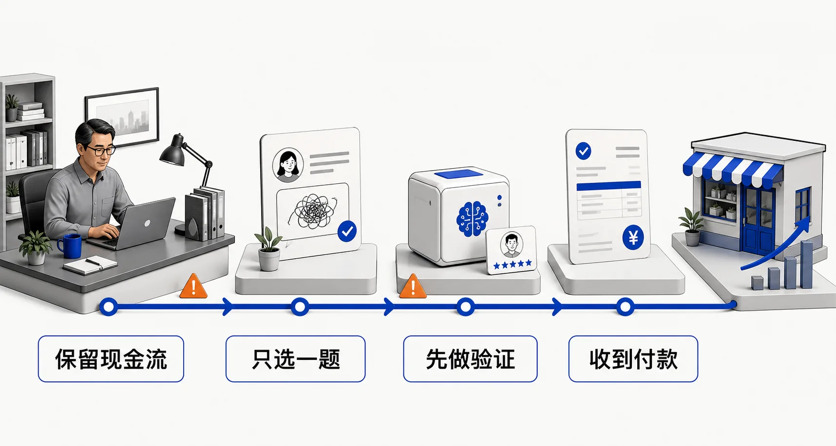 40岁创业的稳妥路径:保留现金流、只选一题、先做验证、收到付款