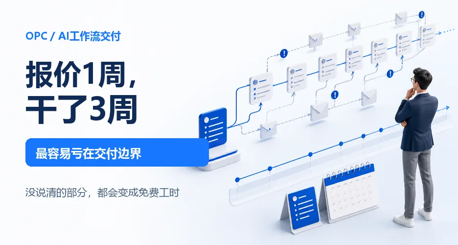 报价1周，干了3周：AI工作流接单，最容易亏在这一步