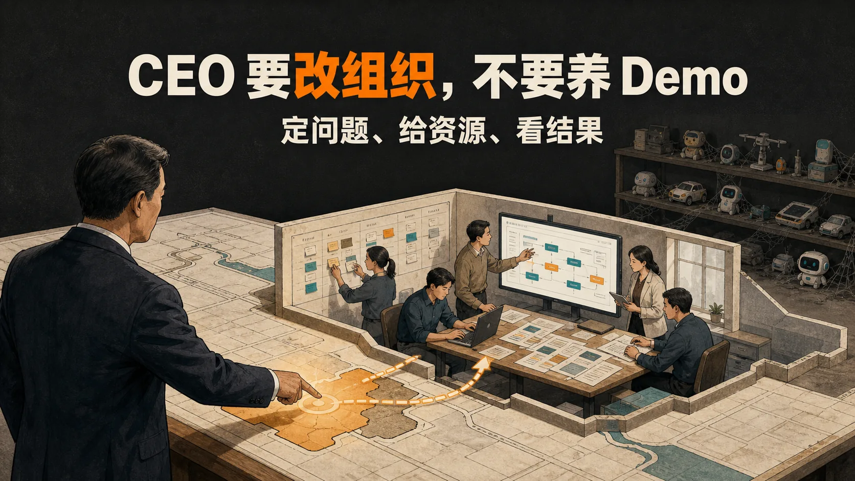 CEO 要改组织，不要养 Demo