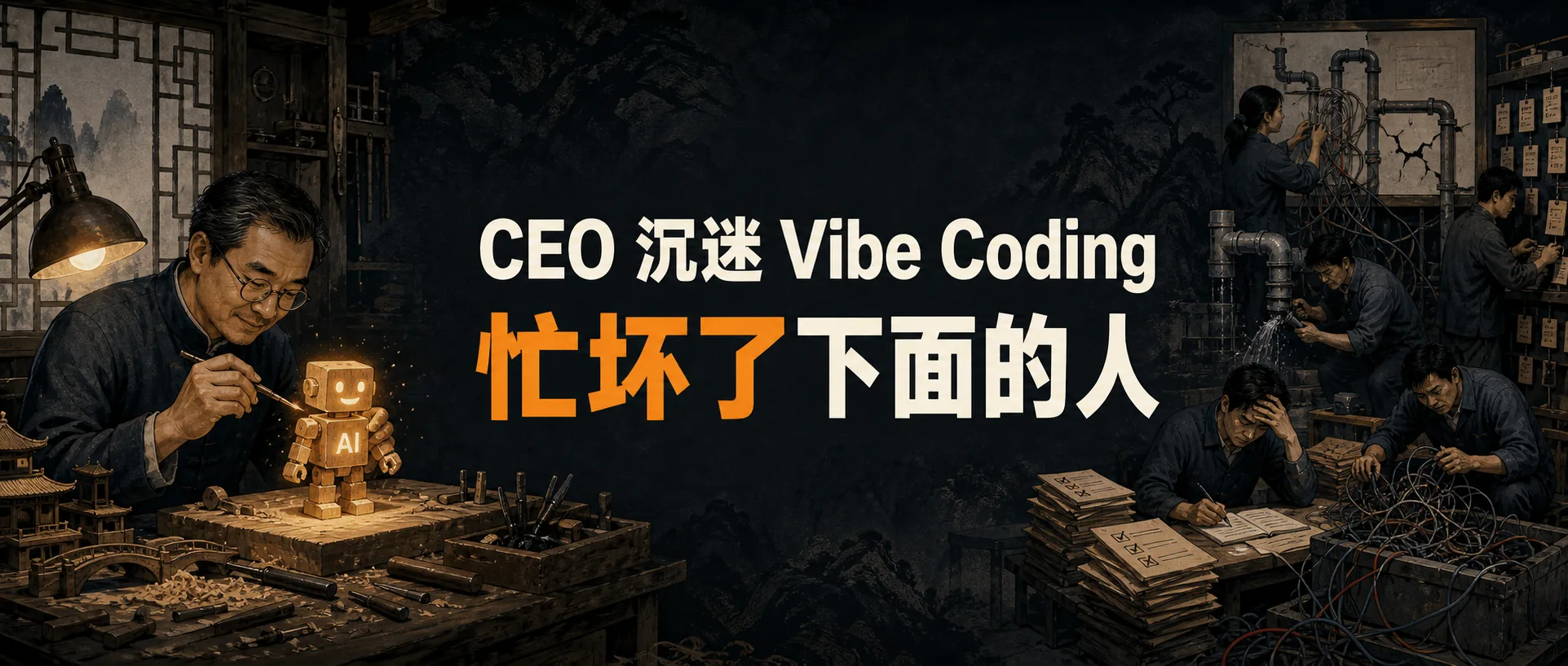 公众号封面 CEO 沉迷 Vibe Coding，忙坏了下面的人