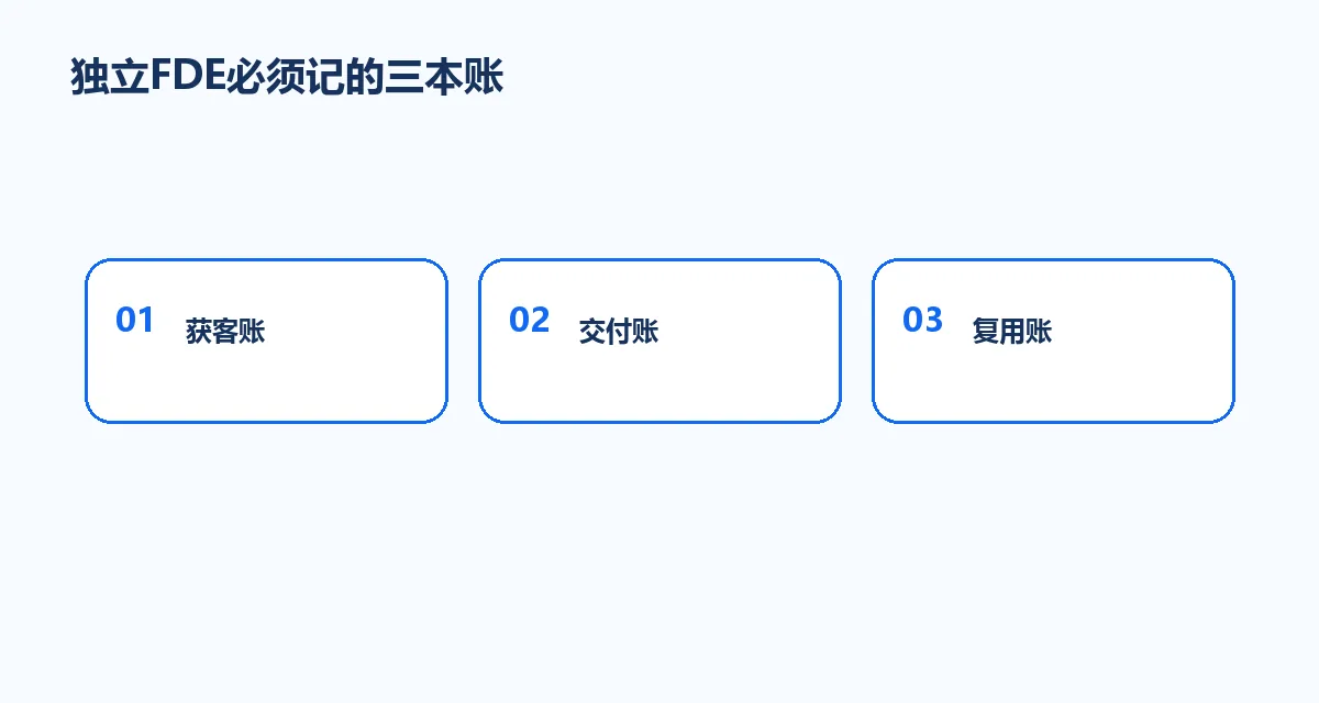 独立FDE必须记的三本账