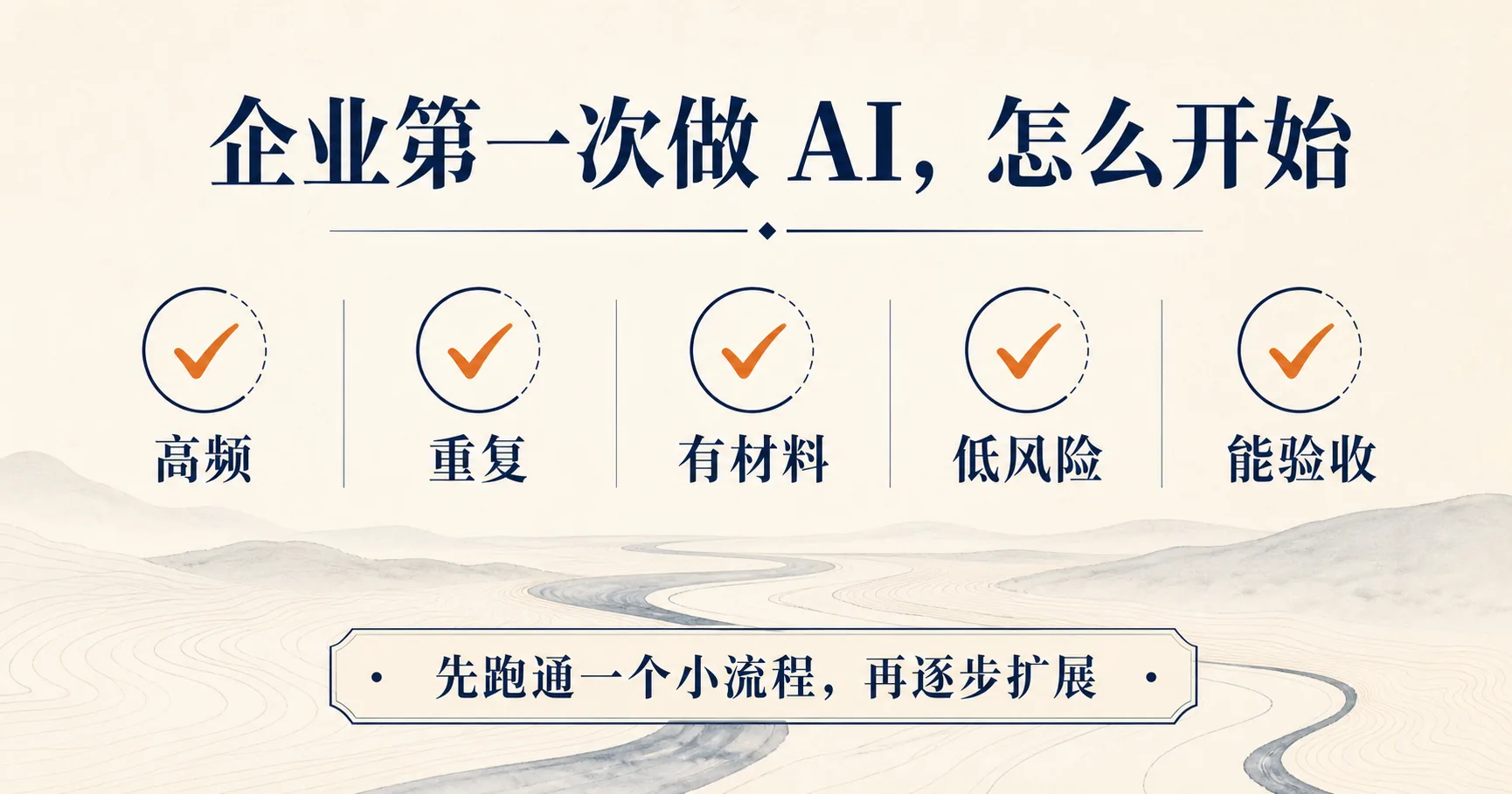 企业第一次做 AI 的五个选择标准